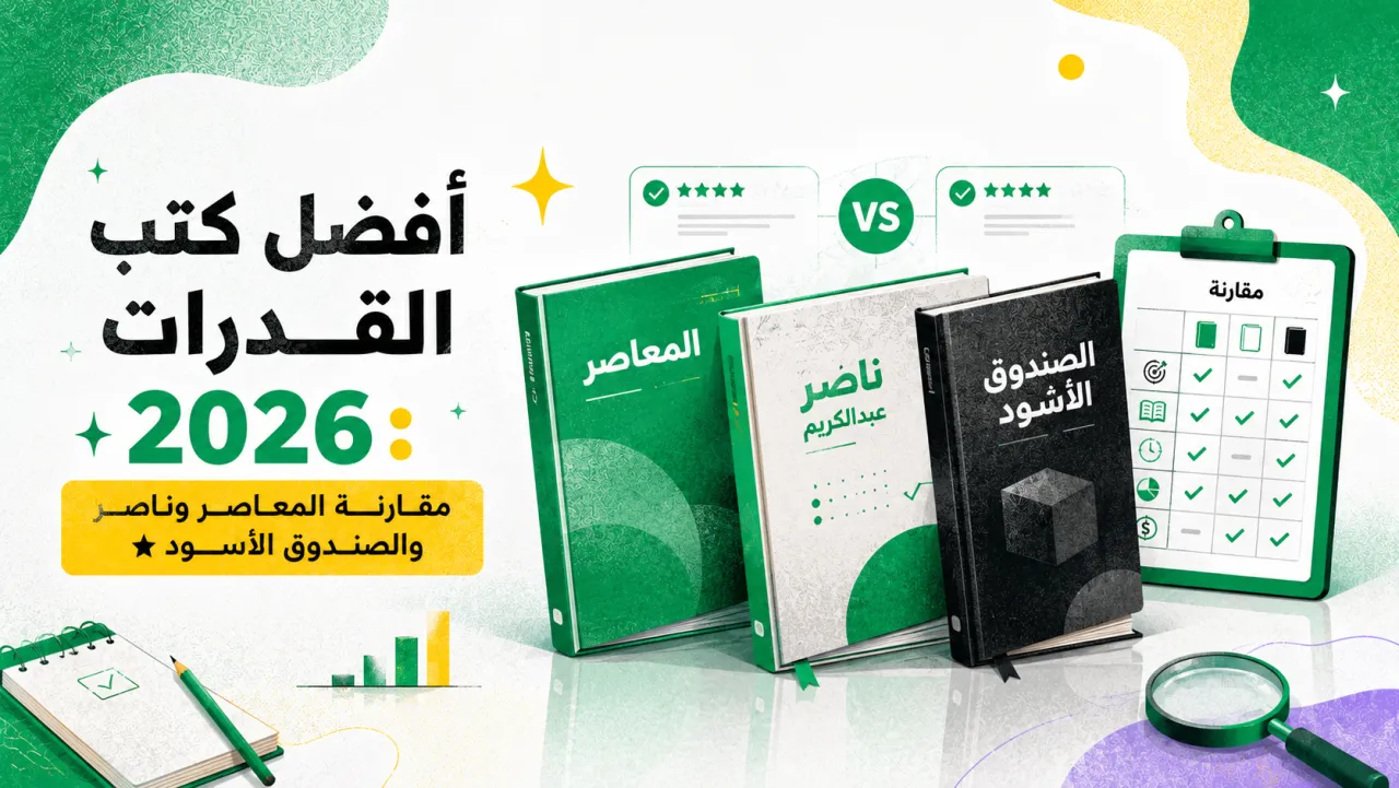 أفضل كتب القدرات 2026: مقارنة المعاصر وناصر والصندوق الأسود