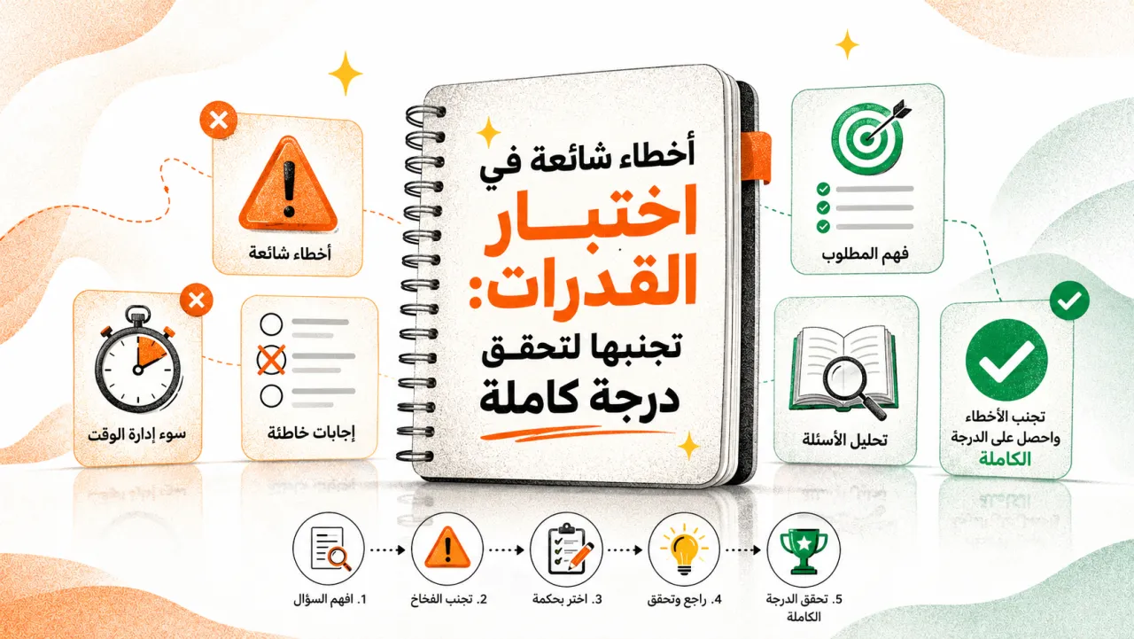 أخطاء شائعة في اختبار القدرات: تجنبها لتحقق درجة كاملة
