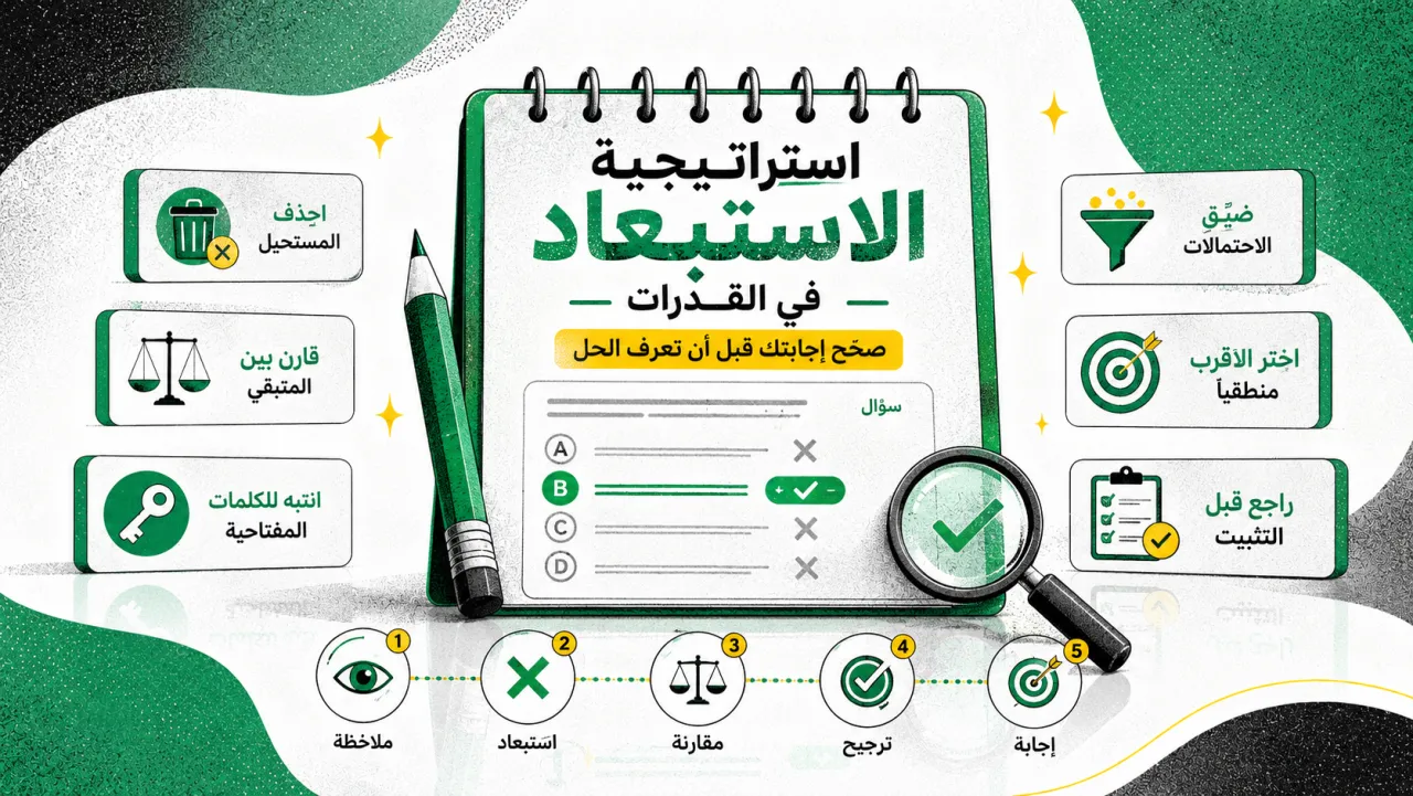 استراتيجية الاستبعاد في القدرات: صحّح إجابتك قبل أن تعرف الحل
