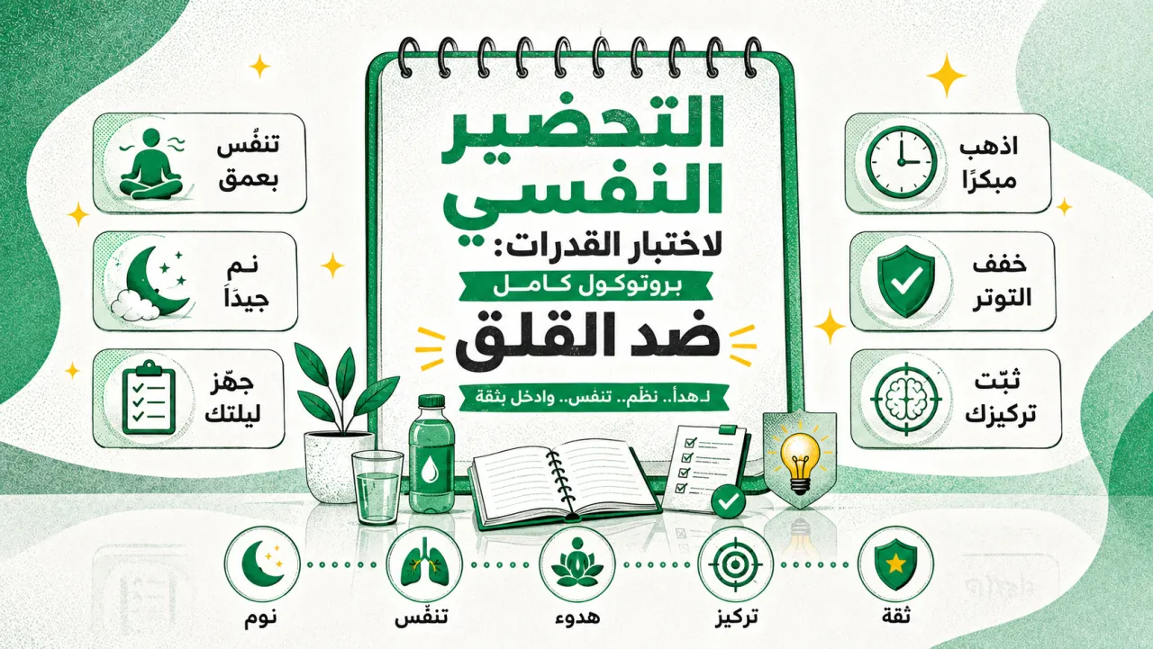 التحضير النفسي لاختبار القدرات: بروتوكول كامل ضد القلق