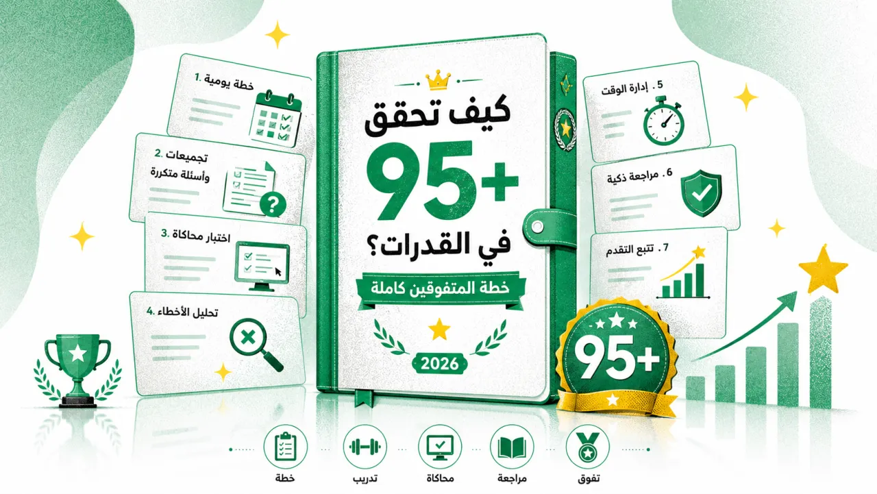 كيف تحقق 95+ في القدرات؟ خطة المتفوقين كاملة