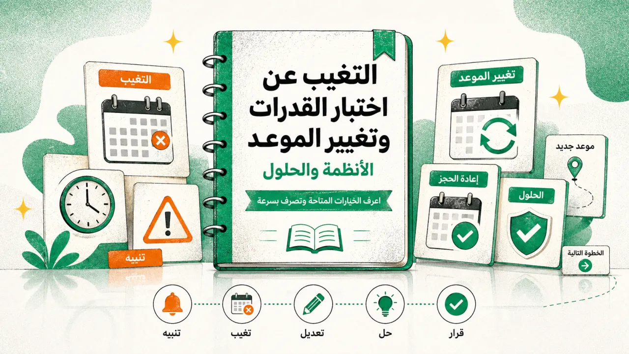 التغيب عن اختبار القدرات وتغيير الموعد: الأنظمة والحلول