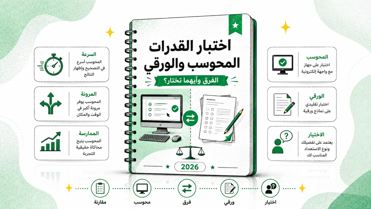 اختبار القدرات المحوسب والورقي: الفرق وأيهما تختار؟