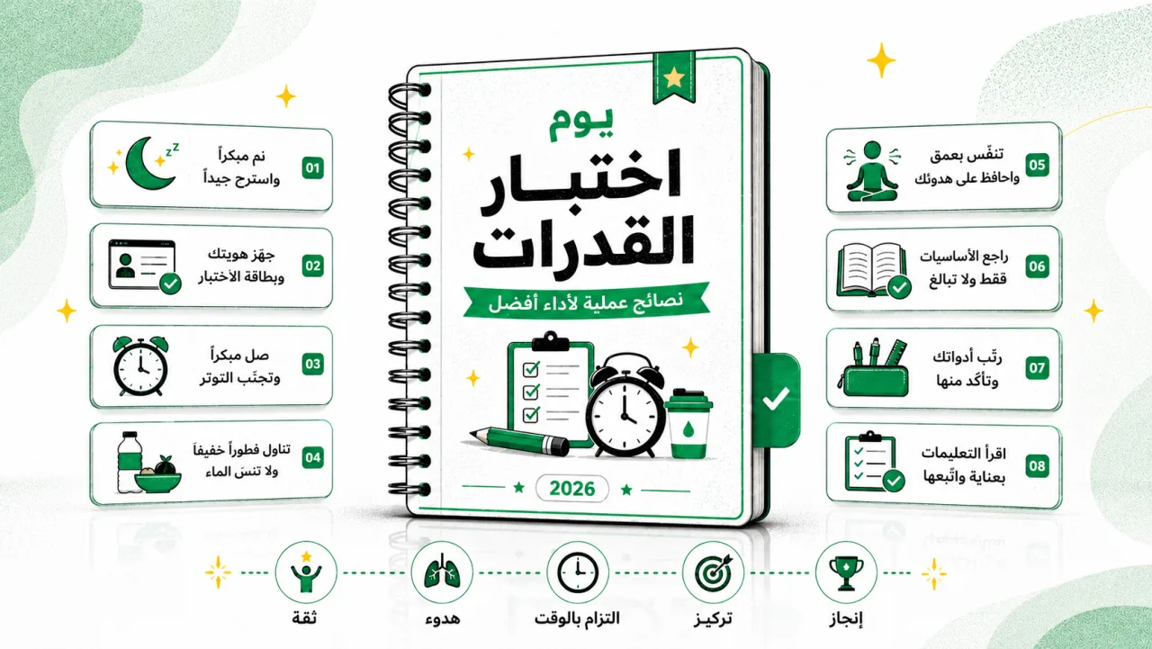 يوم اختبار القدرات: نصائح عملية لأداء أفضل