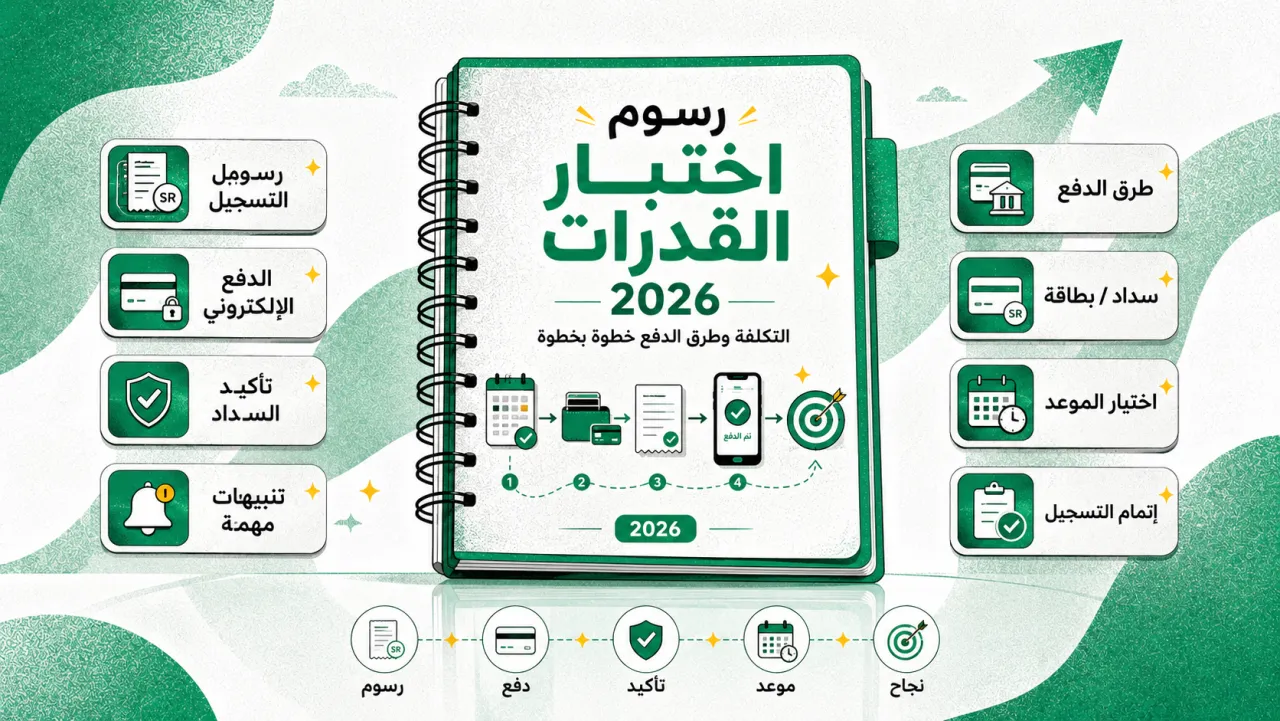 رسوم اختبار القدرات 2026: التكلفة وطرق الدفع خطوة بخطوة