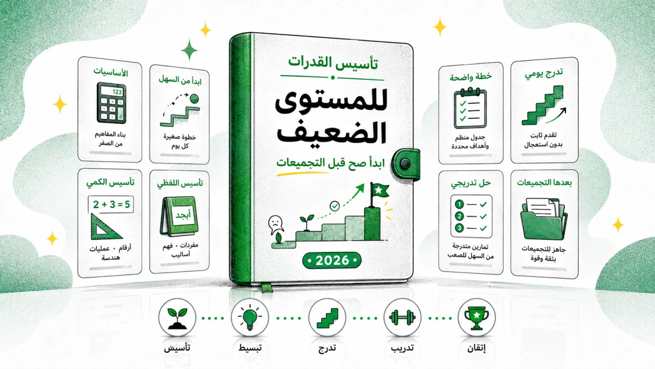 تأسيس القدرات للمستوى الضعيف: ابدأ صح قبل التجميعات