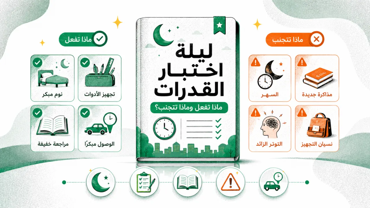 ليلة اختبار القدرات: ماذا تفعل وماذا تتجنب؟