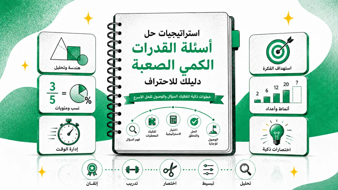 استراتيجيات حل أسئلة القدرات الكمي الصعبة: دليلك للاحتراف