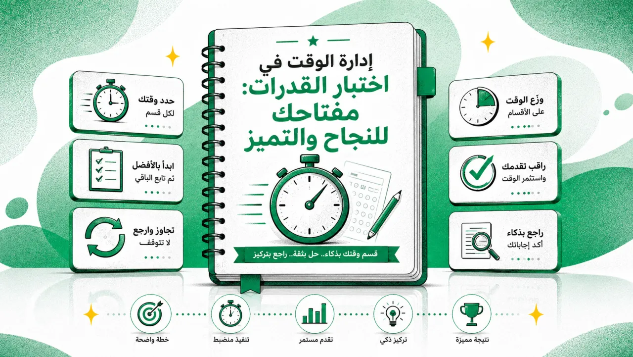إدارة الوقت في اختبار القدرات: مفتاحك للنجاح والتميز