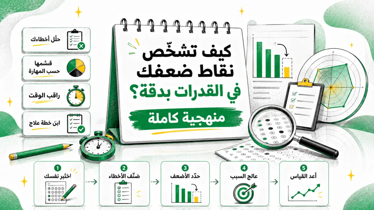 كيف تشخّص نقاط ضعفك في القدرات بدقة؟ منهجية كاملة