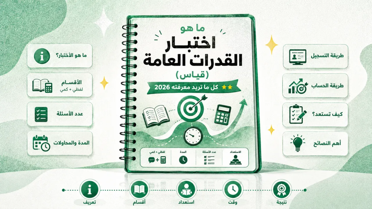 ما هو اختبار القدرات العامة (قياس)؟ كل ما تريد معرفته 2026